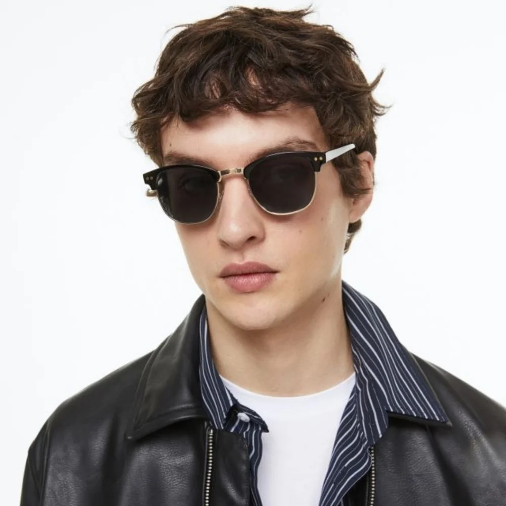 NWT H&M recycled gold trim‎ sunglasses UV 400
